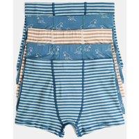 M&S 5 Pack Cotton Rich Dino Print Trunks (3-10 Yrs) Blue Mix