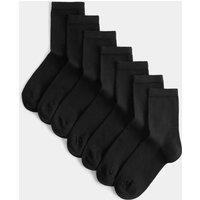 M&S 7 Pack School Socks (6 Small-10 Large) Black