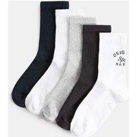 M&S 5 Pack Sport Nation Sports Socks (6 Small - 7 Large) Cream Mix