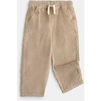M&S Pure Cotton Corduroy Drawstring Trousers (2-8 Yrs) Neutral