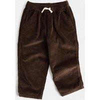 M&S Pure Cotton Corduroy Drawstring Trousers (2-8 Yrs) Dark Chocolate