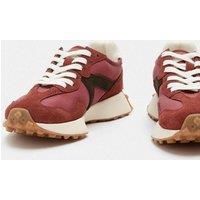M&S Suede Side Detail Trainers Wine