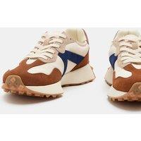 M&S Suede Side Detail Trainers Natural Mix