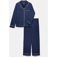 M&S Cotton Modal Pyjamas (6-16 Yrs) Navy