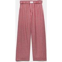 M&S Pure Cotton Checked Pyjama Bottoms (6-16 Yrs) Red Mix