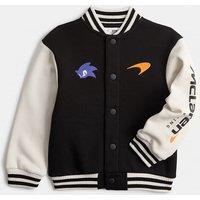 M&S Cotton Rich Sonic X McLaren Bomber Jacket (2-8 Yrs) Black Mix