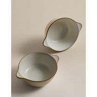 M&S Set of 2 Picky Bits Handle Serving Bowls Natural