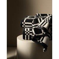 M&S X Kelly Hoppen Kelly Hoppen Pure Cotton Geometric Towel Black Mix