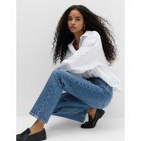 M&S Mid Rise Straight Leg Ankle Length Jeans Medium Indigo