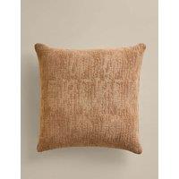 M&S Pure Cotton Chenille Jacquard Cushion Biscuit