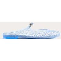 M&S Ankle Strap Flat Jelly Mule Sandals Pale Blue