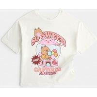 M&S Cotton Rich Capybara T-Shirt (3-8 Yrs) Ivory