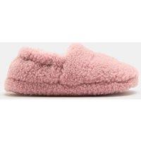 M&S Kids' Borg Elastic Back Slippers (4 Small - 2 Large) Pink