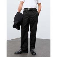 Autograph Cotton Rich Tapered Trousers Black