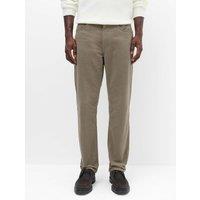 M&S Straight Fit Italian Moleskin 5 Pocket Trousers Clay