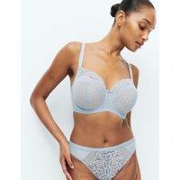 M&S Mesh Wired Extra Support Bra F-J Light Steel Blue