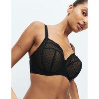 M&S Mesh Wired Extra Support Bra F-J Black/Black