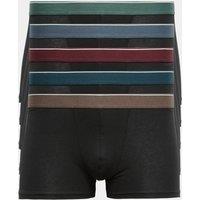 M&S 10pk Cotton Stretch Hipsters Black Mix