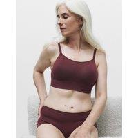 M&S Cotton Rich Post Surgery Assorted Full Cup Bra A-E Dark Wine