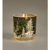 M&S Yuletide Pine & Spice Refillable Light Up Candle Multi