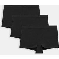M&S 3 Pack Flexifit Modal Rich Boy Shorts Black