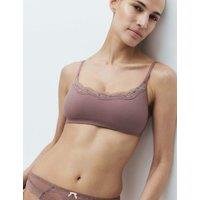 M&S Jasmine Seamless Non Wired Crop Top Praline