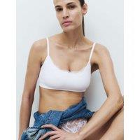M&S Jasmine Seamless Non Wired Crop Top White