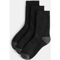 M&S 3 Pack Thermal Socks (6 Small-10 Large) Black