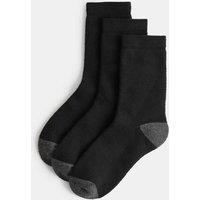 M&S 3 Pack Thermal Socks (6 Small-10 Large) Black