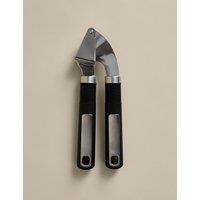 M&S Soft Grip Stainless Steel Garlic Press Black