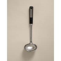 M&S Soft Grip Handle Stainless Steel Ladle Black