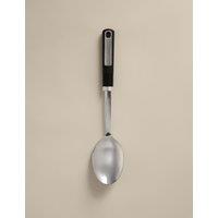 M&S Soft Grip Handle Stainless Steel Solid Spoon Black