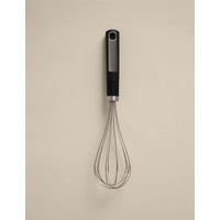 M&S Soft Grip Stainless Steel Whisk Black