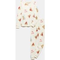 M&S Spencer Bear Thermal Set Natural Mix
