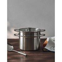 M&S X Tom Kerridge Stainless Steel 8L Stock Pot Silver