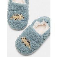 M&S Kids' Badged Elastic Back Slippers (4 Small - 2 Large) Blue Mix