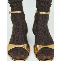 M&S Sparkle Crew Socks Chocolate
