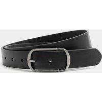 Autograph Leather Fine Metal Keeper Belt Black