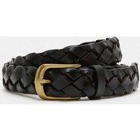 M&S Leather Braided Belt Black