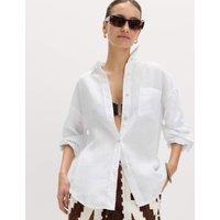 M&S Pure Linen Relaxed Shirt White