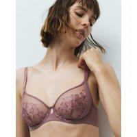 M&S Embrace Embroidered Wired Full Cup Bra A-E Sugar Plum