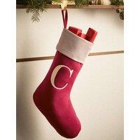 M&S Alphabet Velvet Stocking Red Mix
