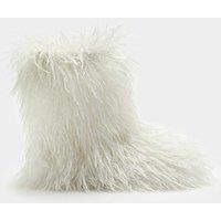 M&S Kids' Tall Fur Slipper Boots (10 Small - 7 Large) Cream