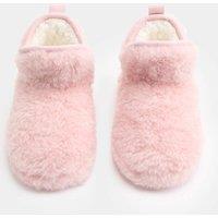 M&S Kids' Borg Slipper Boots (4 Small-7 Large) Pink