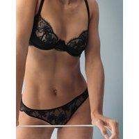 M&S x Coco de Mer Belle Lace Quarter-Cup Balcony Bra A-E Black
