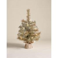 M&S 1.5ft Pre-Lit Champagne Christmas Tree Champagne