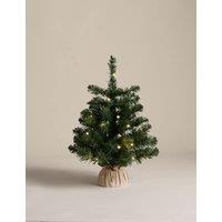 M&S 1.5ft Pre-Lit Spruce Christmas Tree Green