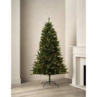 M&S 7ft Pre-Lit Monterey and Scots Pine Christmas Tree Green
