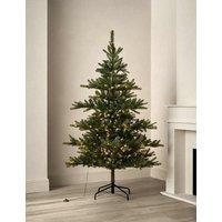 M&S 7ft Pre-Lit Noble Christmas Tree Green
