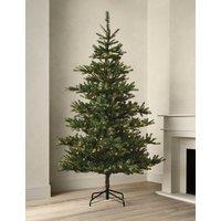 M&S 8ft Pre Lit Noble Christmas Tree Green